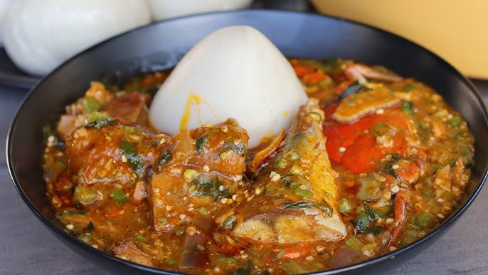 Banku & assorted okro